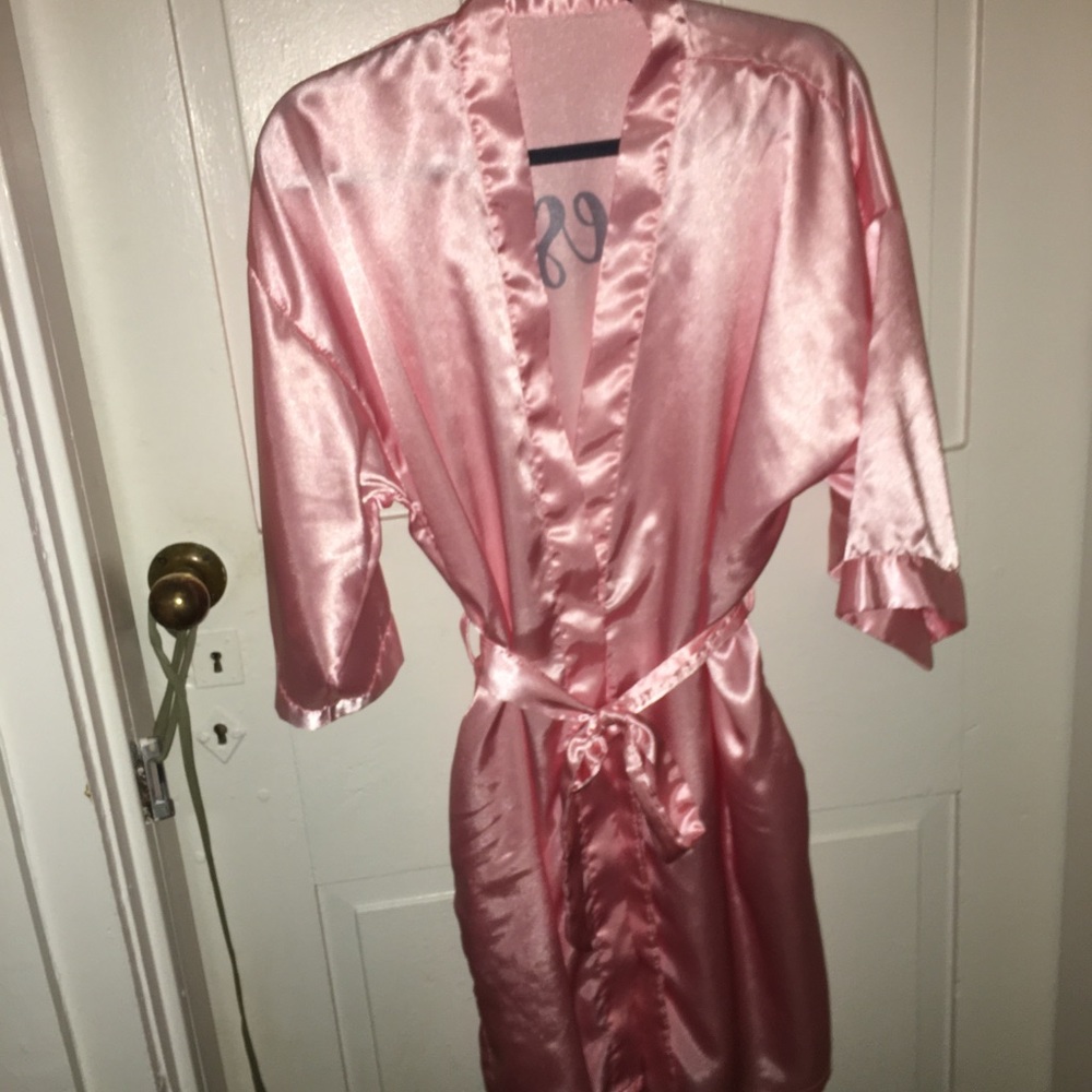 Pink Monogramed Robe